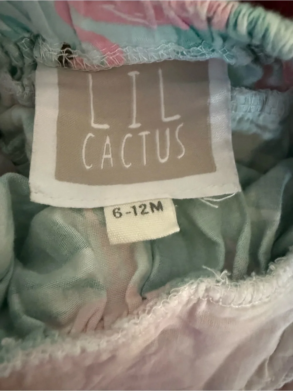 Lil Cactus Smocked Flamingo Ruffle Butt Romper